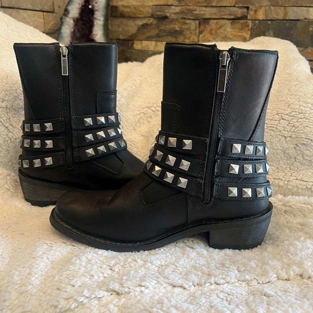 Harley Davidson Women’s Leather Boots with Studs